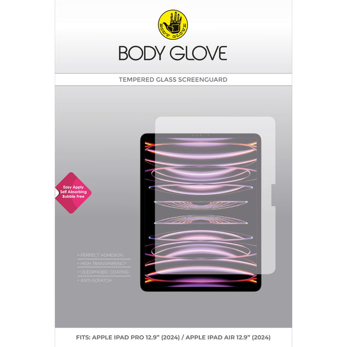 Body Glove Tempered Glass Screen Protector For iPad Air/Pro 13" (M2/M4 2024) - Clear