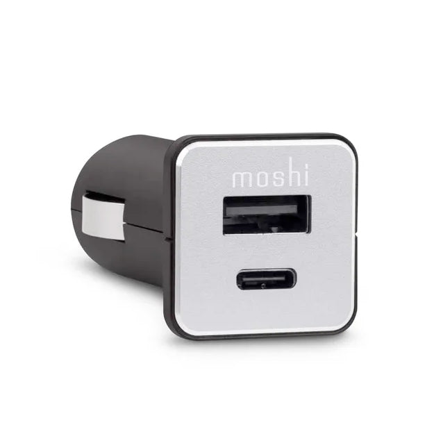 Moshi QuikDuo Car Charger With USB-C PD & Quick Charge - Black