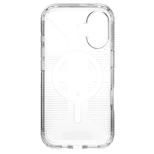 Speck Gemshell Grip MagSafe Case For iPhone 16 – Clear & Chrome