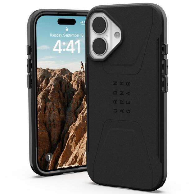 UAG Civilian MagSafe Case For iPhone 16 – Black