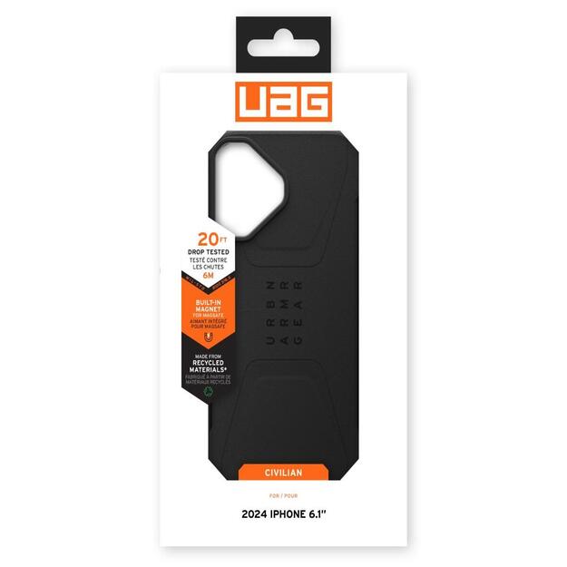 UAG Civilian MagSafe Case For iPhone 16 – Black