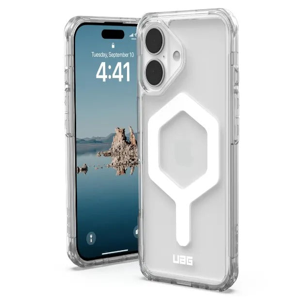 UAG Plyo MagSafe Case For iPhone 16 – Ice & White