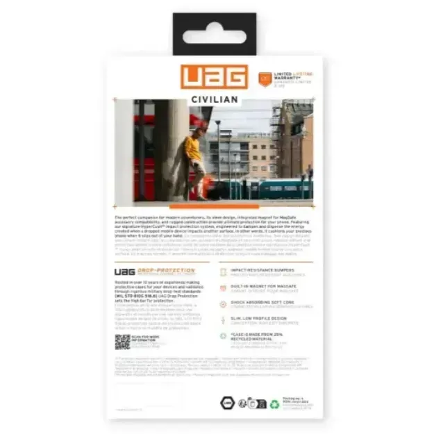 UAG Civilian MagSafe Case For iPhone 16 PLUS – Black