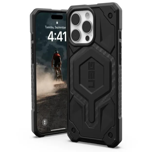 UAG Monarch Case For iPhone 16 Pro Max – Carbon Fibre