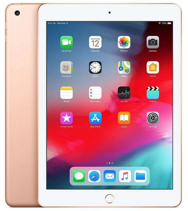 Apple iPad 9.7" 32GB WiFi 6th Gen (Refurbished) + SNS Charging Cable - Gold