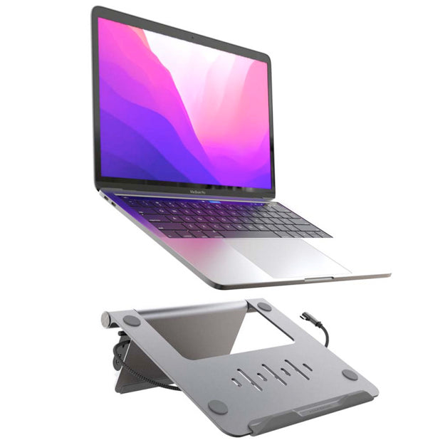 Adam Elements CASA 5 Port USB-C Laptop Stand - Grey