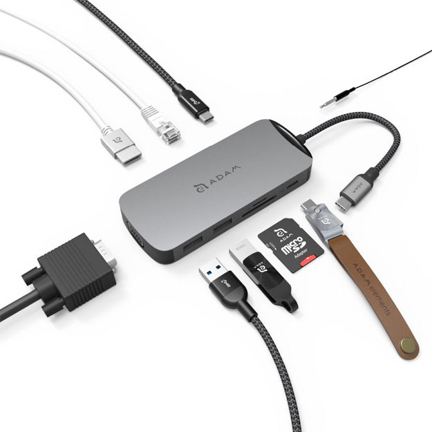 Adam Elements CASA 10 Port USB-C Hub X - Grey