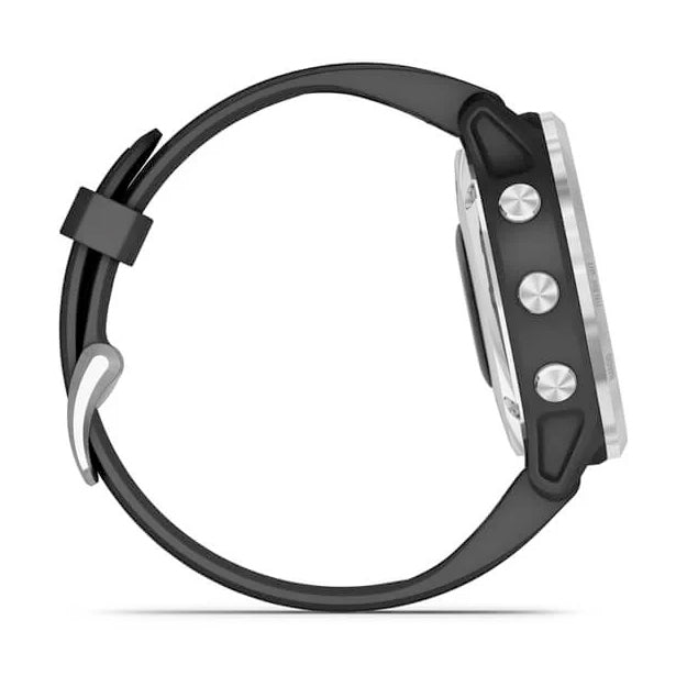 Garmin Fenix 6S Solar Multisport GPS Watch - Silver With Black Band