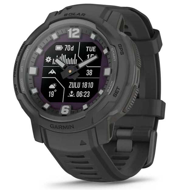 Garmin Instinct Crossover Solar Rugged GPS Watch Tactical Edition - Black