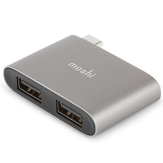 Moshi USB-C To Dual USB-A Adapter - Space Grey