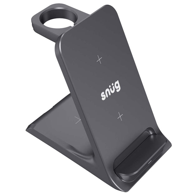 Snug 3-in-1 Wireless Charging Stand 15W - Black