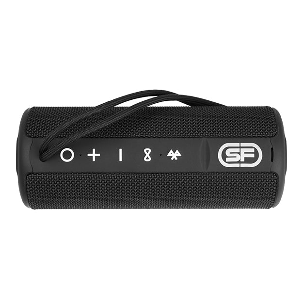 Silver Frame Q12 Waterproof Bluetooth Speaker - Black