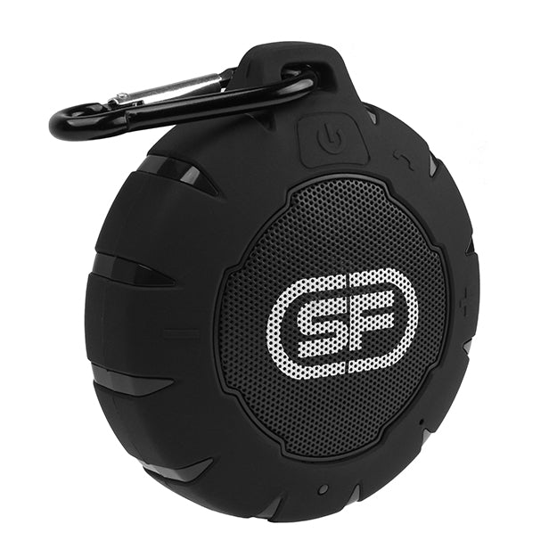 Silver Frame B18 Waterproof Bluetooth Speaker - Black