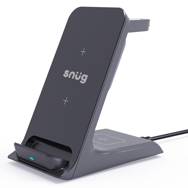 Snug 3-in-1 Wireless Charging Stand 15W - Black